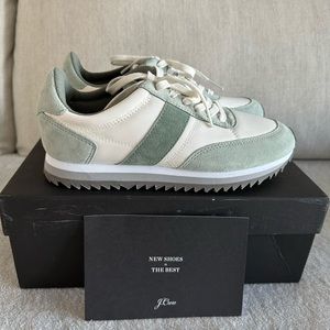 J. Crew Green and White Women's Sneakers